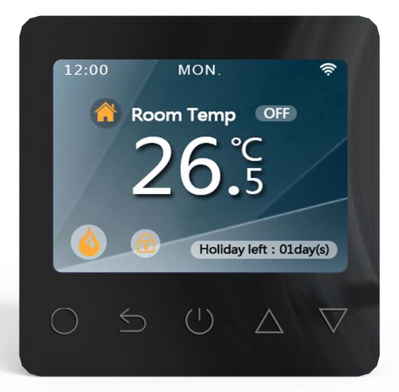 Wifi Electric Underfloor Heating Thermostat (Black)