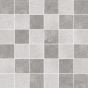 Energy Grey Concrete Effect Porcelain Mosaic Tile - 300mm x 300mm
