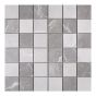 Tundra Grey Marble Effect Mix Porcelain Mosaic - 300mm x 300mm