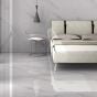 White Marble Effect Gloss Rectified Porcelain Wall & Floor Tile - 600mm x 300mm