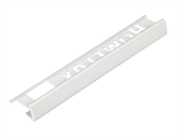 Tile Trim White 10mm Straight Edge PVC Homelux 1.2m