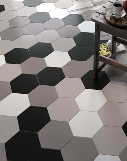 Hexag White Porcelain Wall & Floor Tile - 201mm x 201mm