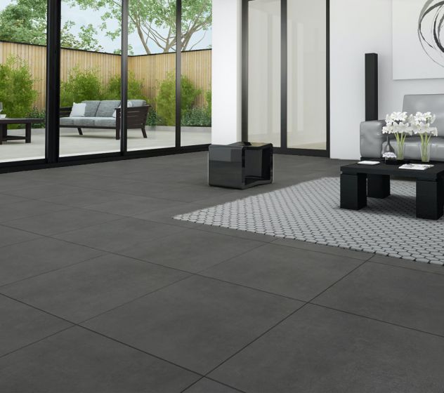 Vogue Anthracite Matt Porcelain Floor Tile - 1000mm x 1000mm