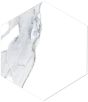 Favo White Marble Effect Hexagonal Porcelain Wall & Floor Tile - 201mm x 201mm