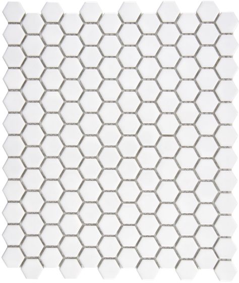 Hexagonal White Gloss Mosaic - 300mm x 260mm