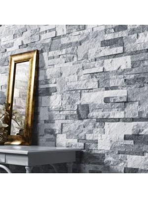 Split Face Sparkle Grey Modular Natural Stone Tile - 180mm x 350mm