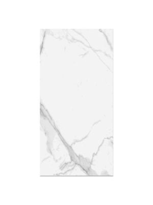 White Matt Marble Effect Porcelain Tile - 600mm x 1200mm