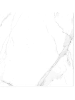 White Marble Effect Matt Rectified Porcelain Floor Tile - 600mm x 600mm