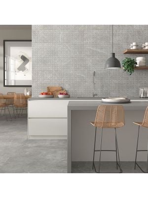 Soapstone Silver Matt Porcelain Wall & Floor Tile - 600mm x 300mm