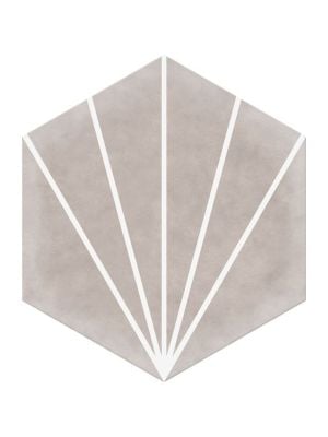 Lily Pad Beige Hexagonal Porcelain Wall & Floor Tile - 201mm x 201mm