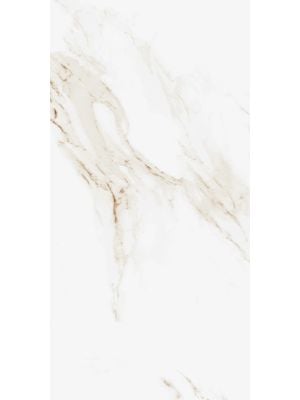 Calacatta Gold Gloss Marble Effect Rectified Porcelain Wall & Floor Tile - 600mm x 300mm