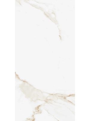 Calacatta Gold Satin Marble Effect Rectified Porcelain Wall & Floor Tile - 600mm x 300mm