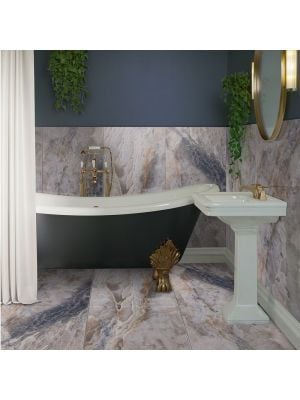 Galapagos Marble Effect Polished Porcelain Tile - 1200mm x 600mm 