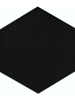 Hexag Black Porcelain Wall & Floor Tile - 201mm x 201mm