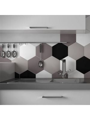 Hexag Light Grey Porcelain Wall & Floor Tile - 201mm x 201mm