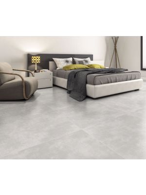 Indus Grey Concrete Effect Rectified Porcelain Floor Tile