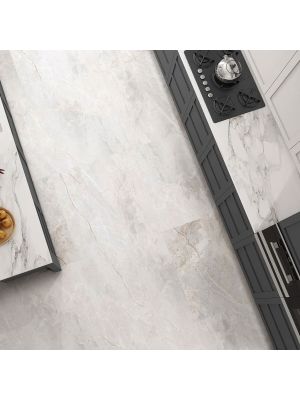 Madrid Light Grey Stone Effect Porcelain Floor Tile - 1000mm x 1000mm