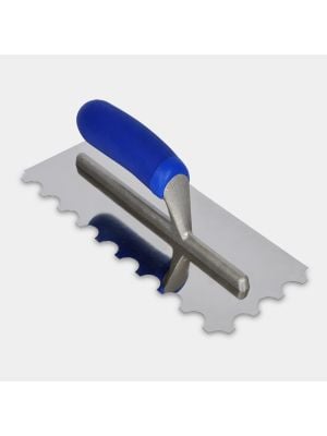 Professional Stainless Steel Adhesive Trowel 20mm Round Notch for Large Tiles