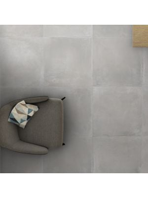 Rectified Matt Grey Concrete Effect Porcelain Floor Tile - 750mm x 750mm