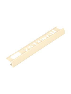 Tile Trim Soft Cream 10mm Straight Edge PVC Homelux 1.2m