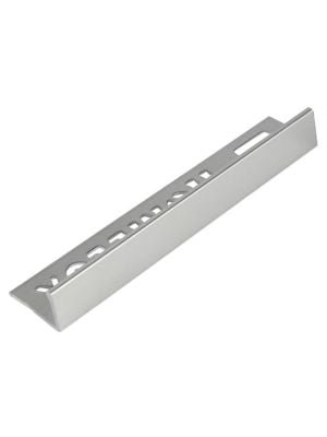 Tile Trim Silver Effect 12.5mm Straight Edge Aluminium Homelux 1.2m