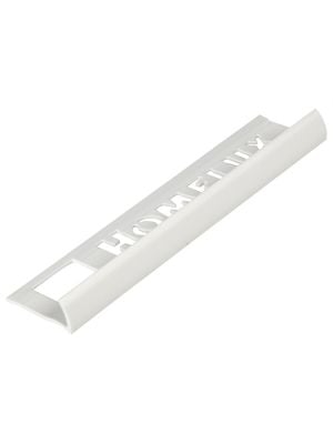 Tile Trim White 9mm Round Edge PVC Homelux 1.2m