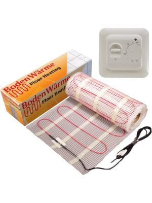 Electric Underfloor Heating Mat + Manual Thermostat 150w / m²
