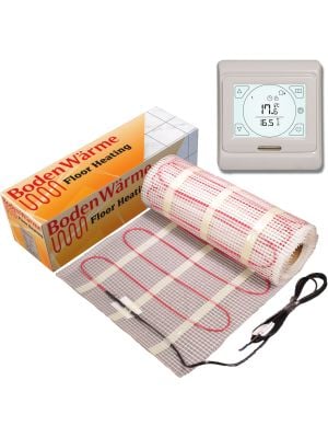 Electric Underfloor Heating Mat + Touch Screen Thermostat 200w / m²