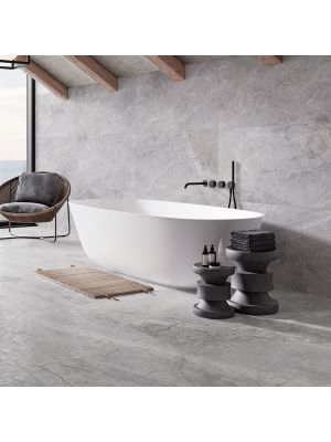 Vena Grey Soft Matt Marble Effect Porcelain Floor Tile - 1200mm x 600mm