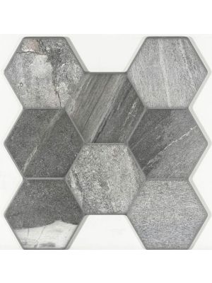 Vesta Stone Hexagonal Grey Porcelain Tile - 390mm x 340mm