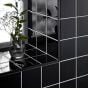 Homelux Straight Edge Black Gloss 10mm Aluminium Tile Trim - 1.2m