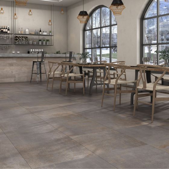 Oxido Grey Porcelain Floor Tile - 600mm x 600mm