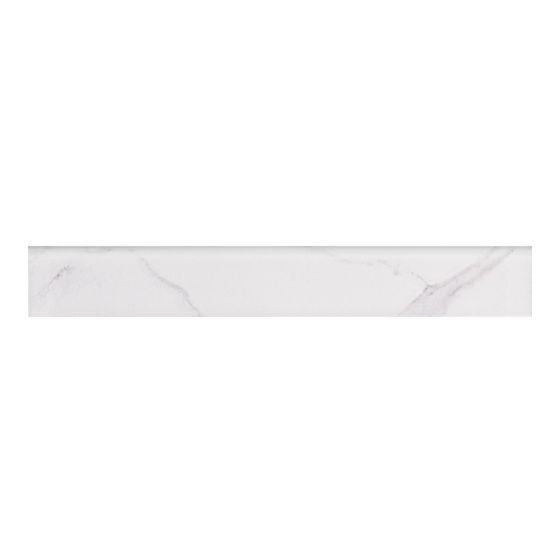 Calacatta Matt White Marble Effect Skirting - 100mm x 600mm