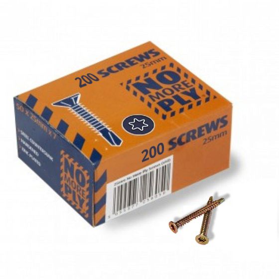 No More Ply 25mm Screws Pack of 200