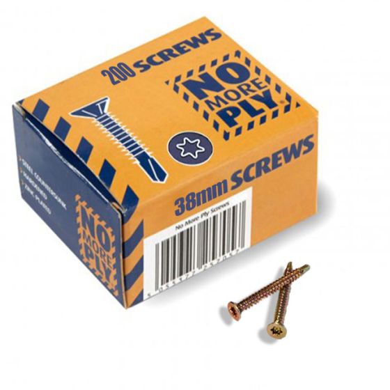 No More Ply 38mm Screws Pack Of 200