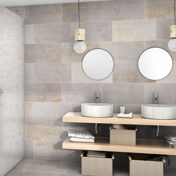 Oxido Grey Porcelain Wall & Floor Tile - 600mm x 300mm