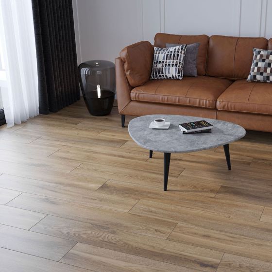 Pennine Roble Oak Wood Effect Porcelain Floor Tile - 1198mm x 198mm