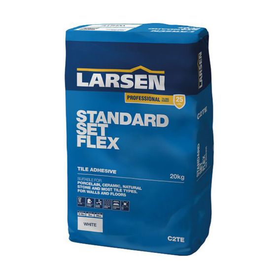 Larsen Standard Set Flexible White Floor & Wall Tile Adhesive
