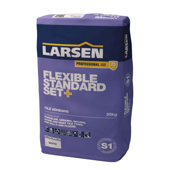 Larsen Standard Set Flexible Plus White Floor & Wall Tile Adhesive S1 Grade