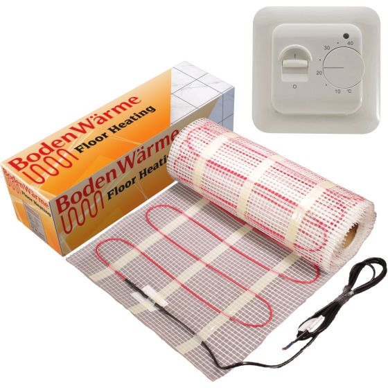 Electric Underfloor Heating Mat + Manual Thermostat 200w / m²